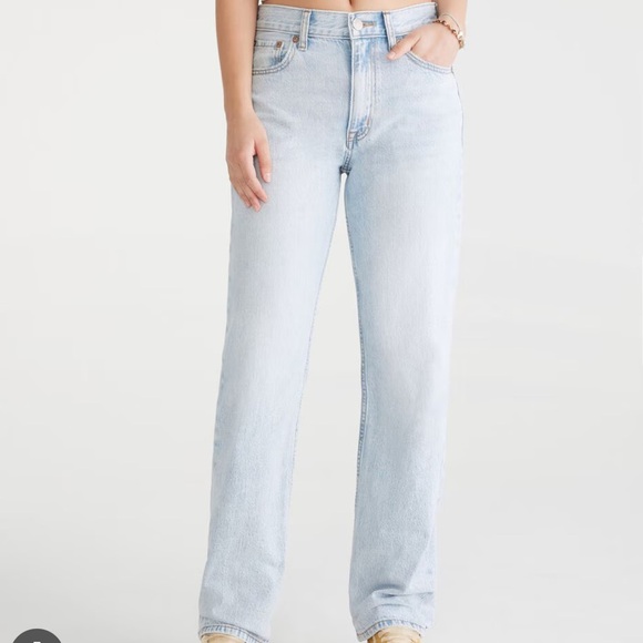 Aeropostale High Rise Baggy Light Blue Size 000 - Picture 2 of 7